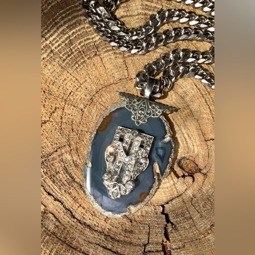 Blue Agate  Necklace